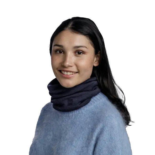 Unisex Heavyweight Merino Buff - Solid Indigo - Image 4
