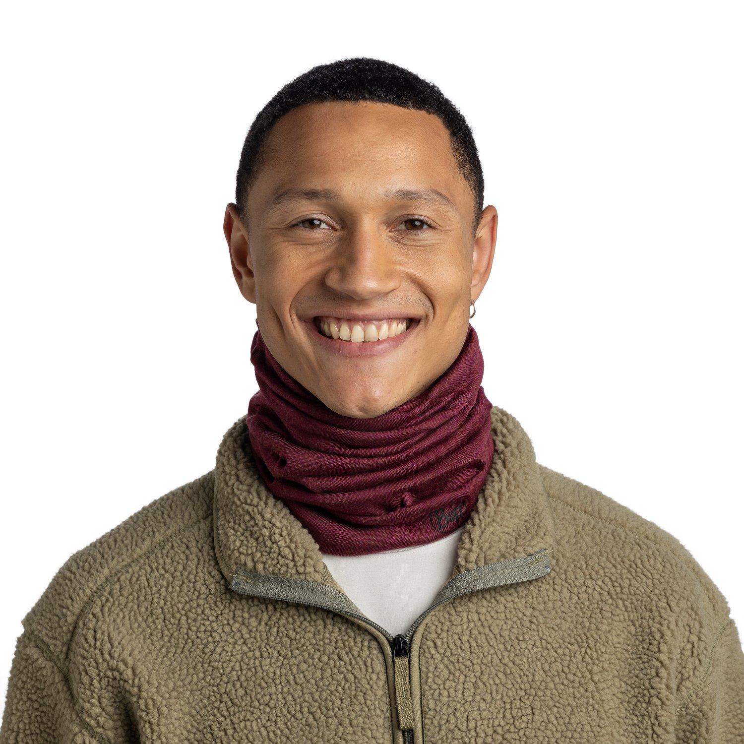 Unisex Midweight Merino Buff - Red - Image 4