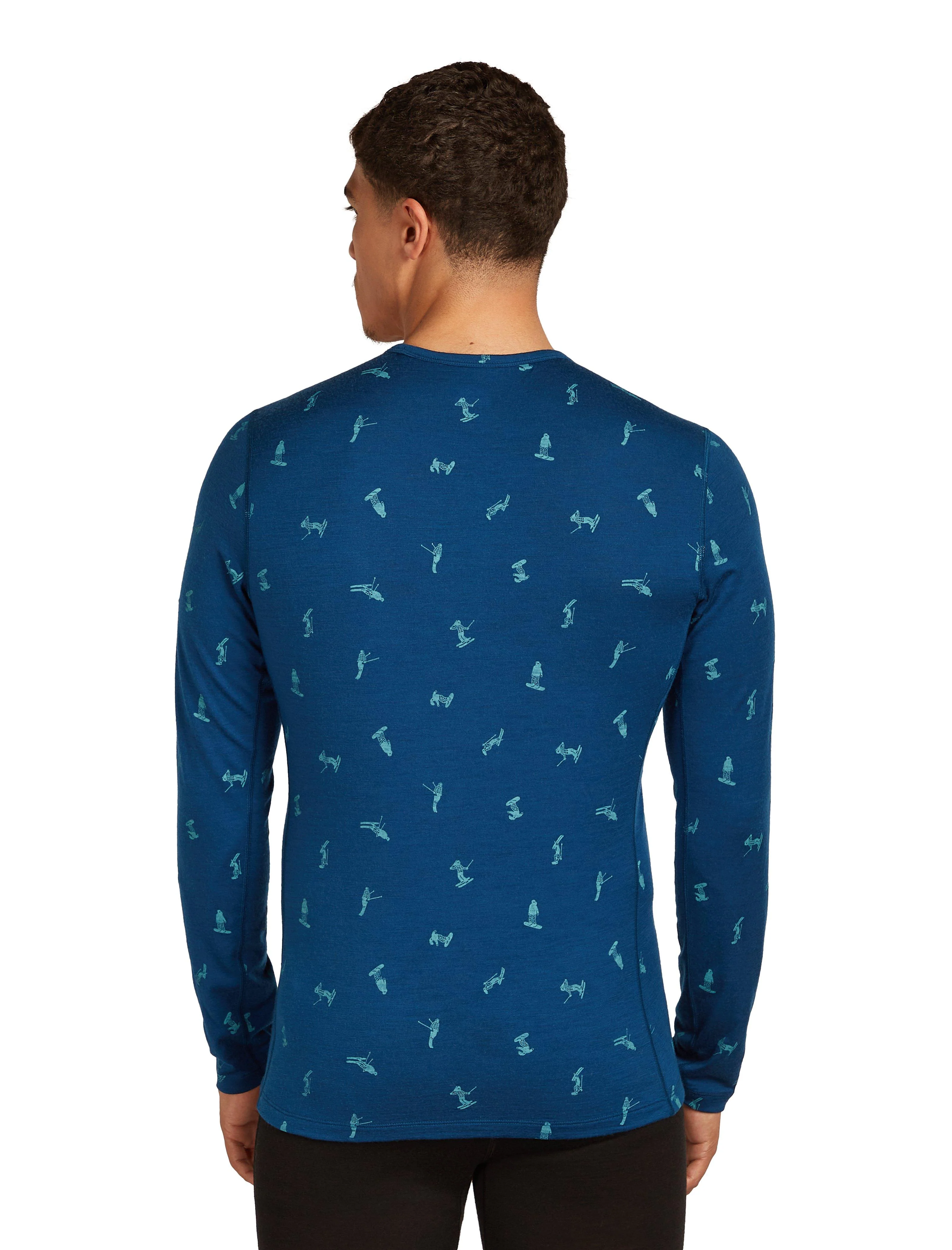 Men's 200 Oasis Long Sleeve Crewe Snow Day - Blue - Image 5