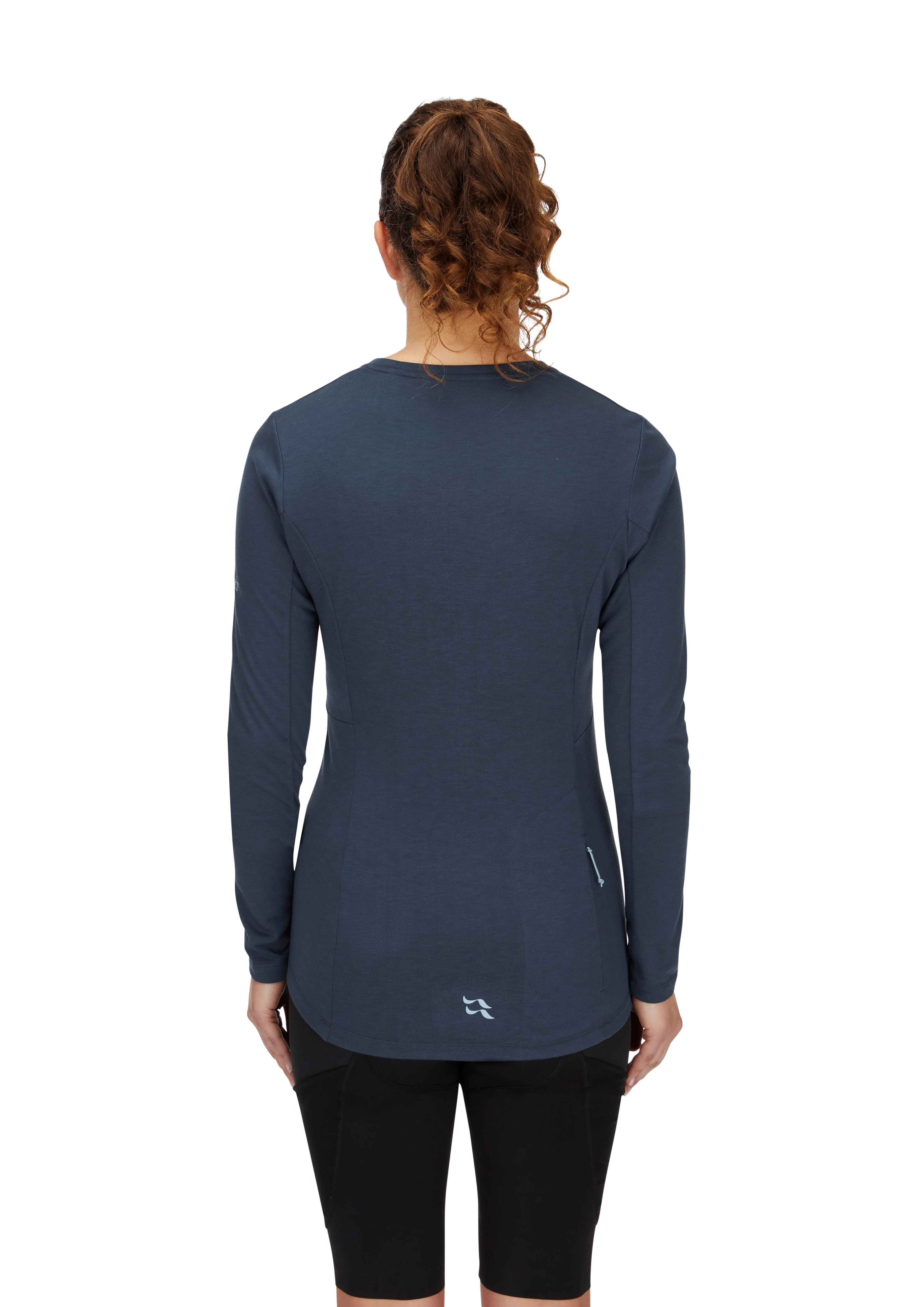 Women's Crimp Long-Sleeve Tee - Navy - Image 4